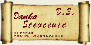 Danko Stevčević vizit kartica